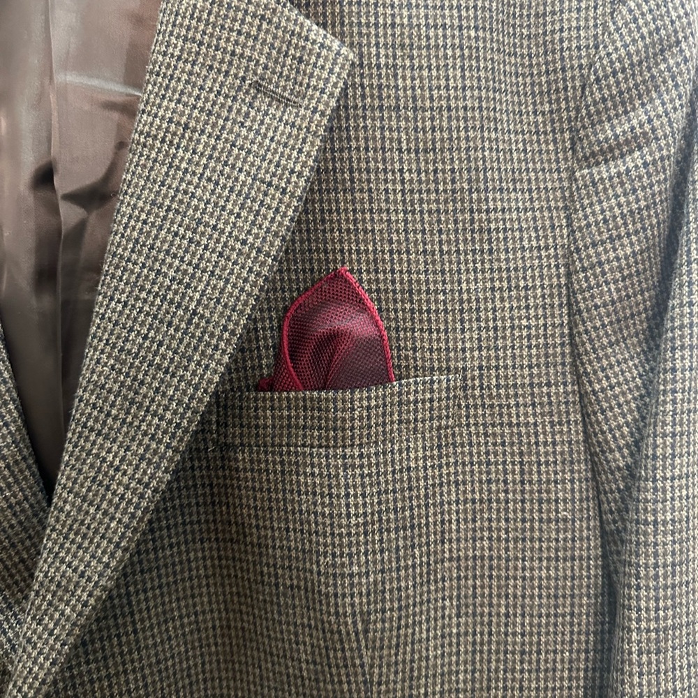 PJ Paul Jones Brown Tweed Blazer Dark Academia size L - Picture 3 of 8